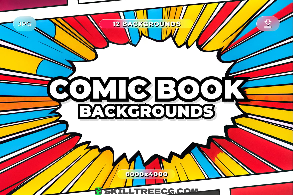 12 Comic Book Backgrounds（183779）-技能树